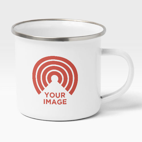 upload 2 images enamel mug