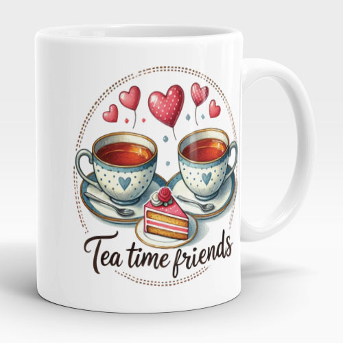 tea time friends mug